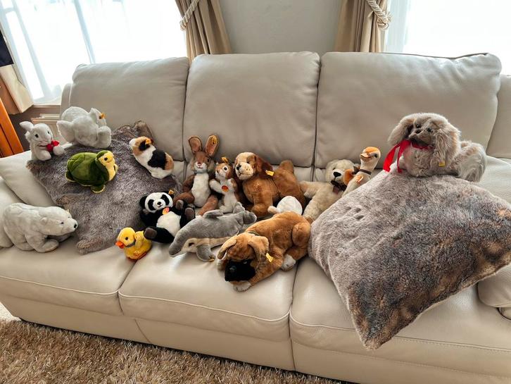 Een verzameling STEIFF KNOPF IM OHR pluchen dieren, Verzamelen, Beren en Cherished Teddies, Zo goed als nieuw, Steiff, Ophalen