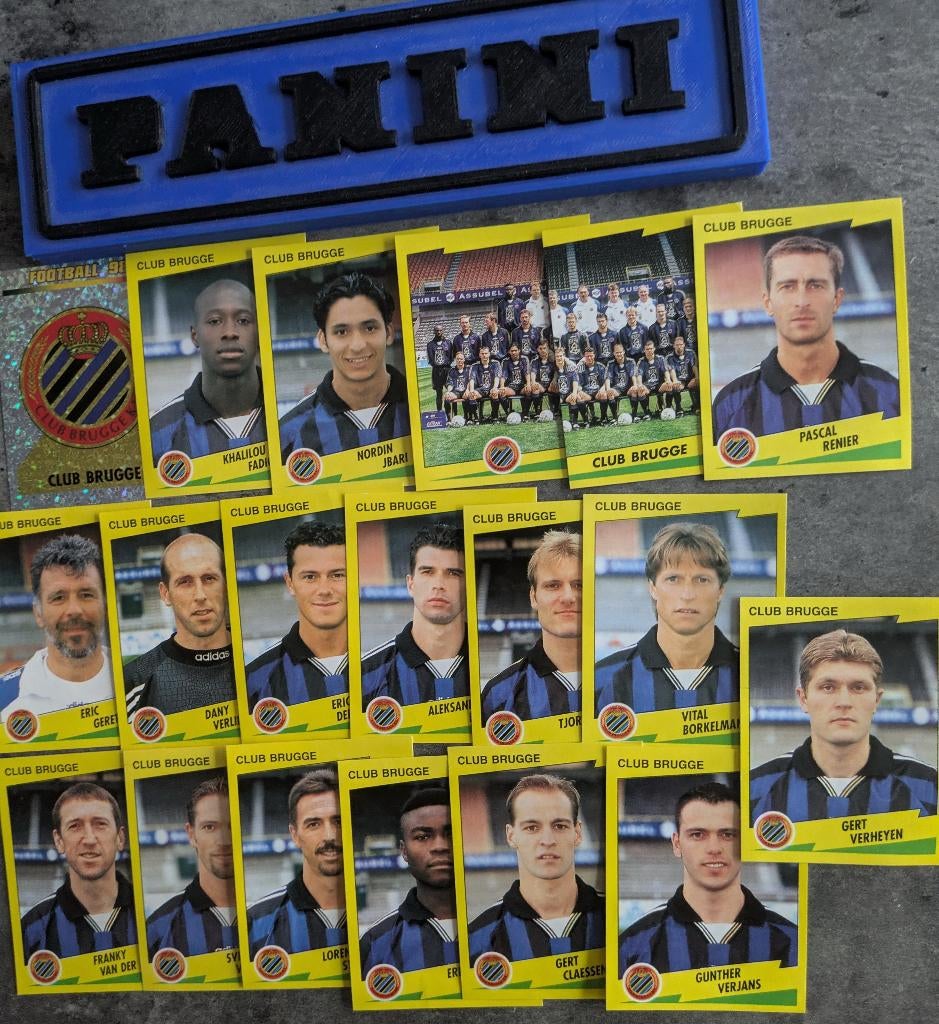 Panini FOOTBALL 98 19 STICKERS 1998 CLUB BRUGGE VOETBAL, Hobby en Vrije tijd, Stickers en Plaatjes, Nieuw, Ophalen of Verzenden