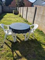Rond tafeltje met 4 stoelen, Tuin en Terras, Tuinsets en Loungesets, Ophalen, Gebruikt