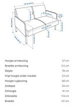 2 zitsbank - IKEA - Glostad, Ophalen, Tweepersoons, Zo goed als nieuw, Rechte bank