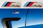 Set 2x kleine emblemen 45 x15mm mtech badge voor BMW vleugel, Ophalen of Verzenden