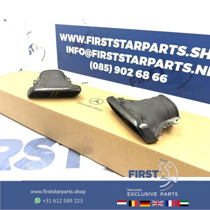 W213 S213 E63 AMG UITLAAT SIERSTUKKEN ZWART SET origineel Me, Auto-onderdelen, Uitlaatsystemen, Mercedes-Benz, Gebruikt, Ophalen of Verzenden