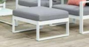 NIEUWE poef in wit aluminium, inclusief kussen. beschikbaar voor biedingen