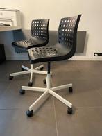 Set van 2 Bureaustoelen, Huis en Inrichting, Bureaustoelen, Ophalen, Gebruikt, Zwart, Bureaustoel