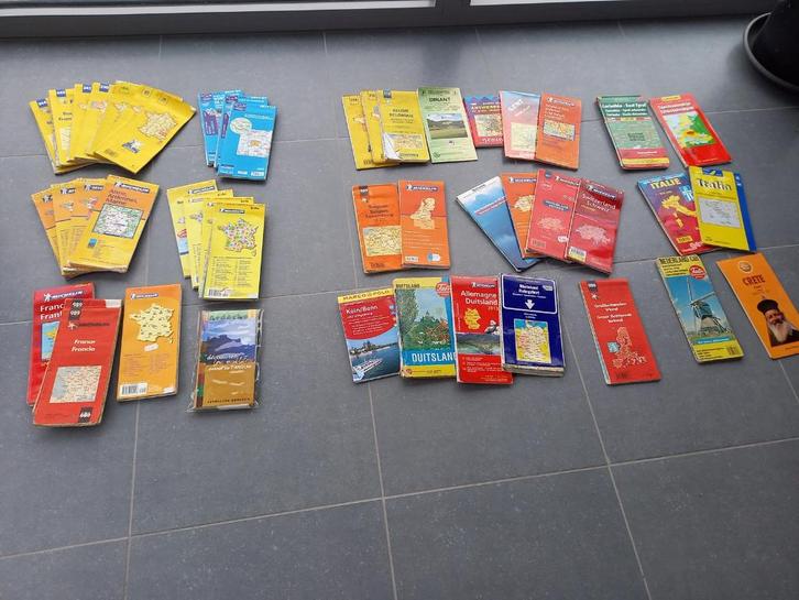 40-tal wegenkaarten Michelin, Boeken, Atlassen en Landkaarten, Gelezen, Overige typen, Overige gebieden, Ophalen