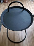 zwart bijzettafeltje, Gebruikt, Metaal of Aluminium, Rond, Ophalen