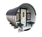 Barrel Sauna 3.5 m Ø 2.2 m, Sport en Fitness, Sauna, Verzenden, Nieuw, Complete sauna