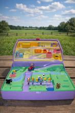 Grand étui à bijoux vintage Polly Pocket — Town, Farm & Rive, Enlèvement ou Envoi, Utilisé