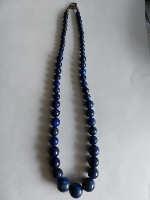 Collier lapis lazuli 48cm 65 grammes + pendantifs chaîne arg, Bijoux, Sacs & Beauté, Accessoires Autre, Comme neuf, Enlèvement ou Envoi