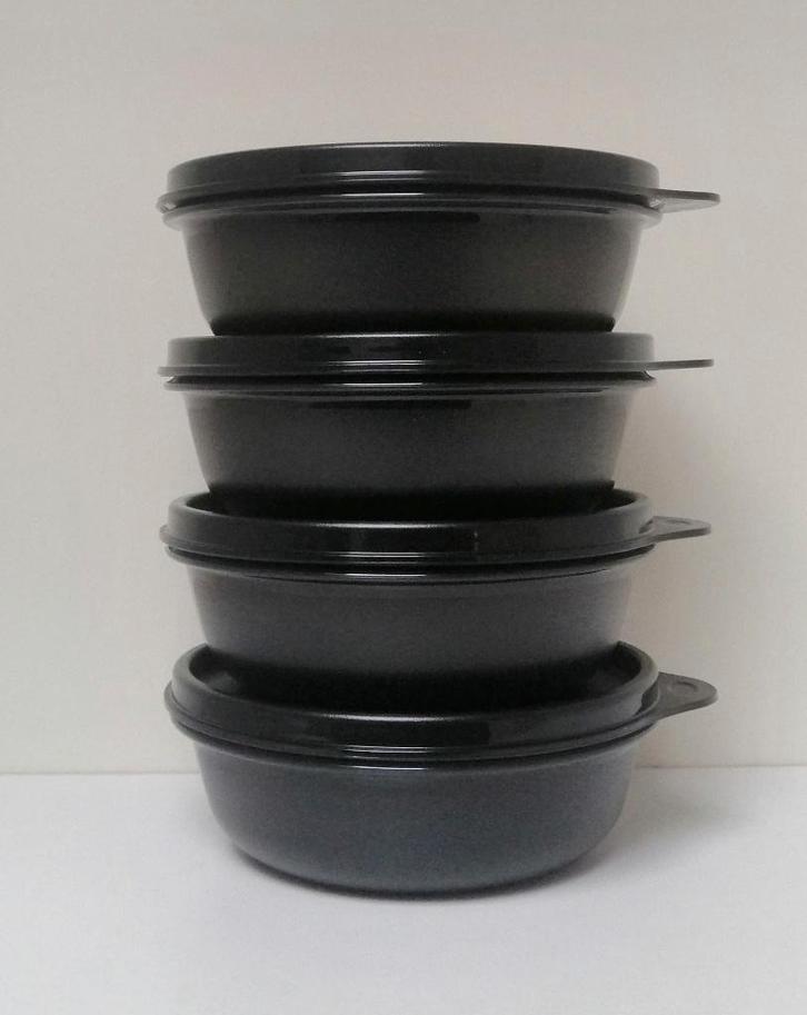 Tupperware™ « Bol Espace » 300 ml x 4 - noir, Maison & Meubles, Cuisine| Tupperware, Neuf, Boîte, Bleu, Envoi