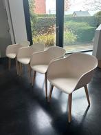 Muuto fiber stoel (set van 4), Huis en Inrichting, Stoelen, Ophalen, Zo goed als nieuw, Wit, Kunststof