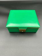 Vintage Groene Sieradenbox – Jaren ‘70, Verzenden, Zo goed als nieuw, Groen, Hardcase