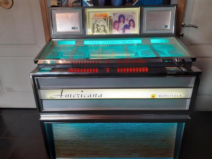 Jukebox Americana Wurtlitzer, Verzamelen, Automaten | Jukeboxen, Gebruikt, Wurlitzer, 1960 tot 1970, Met singles, Ophalen