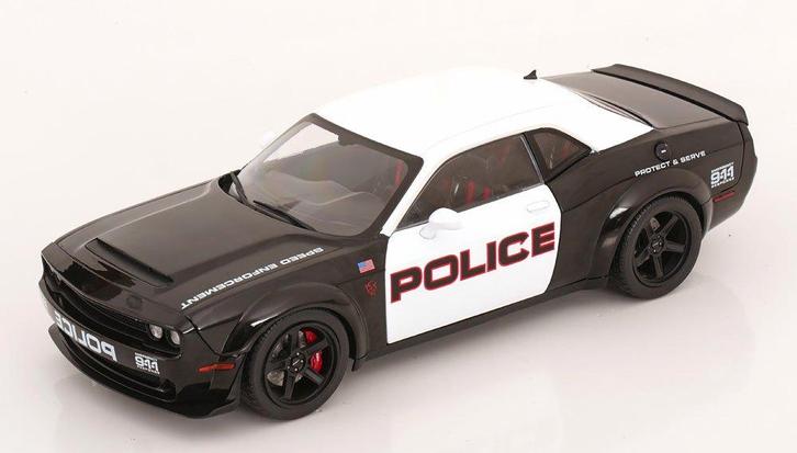 DODGE Challenger POLICE - Echelle 1/18 - LIMITED - PRIX: 49€, Hobby en Vrije tijd, Modelauto's | 1:18, Nieuw, Auto, Solido, Ophalen
