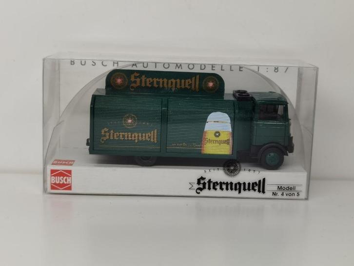 MERCEDES BENZ LP 809 Brasseur Bière 1/87 HO BUSCH Neuf+Boite, Hobby & Loisirs créatifs, Voitures miniatures | 1:87, Neuf, Bus ou Camion