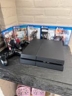 PlayStation 4 (500GB) + 2 controllers + 5 games, Games en Spelcomputers, Ophalen, Met 2 controllers, 500 GB, Gebruikt