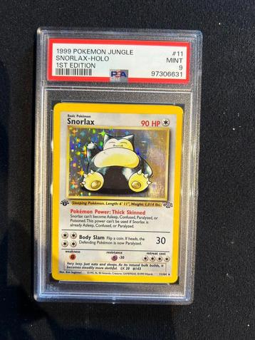 11/64 snorlax 1e psa 9 € 1.200,00 holo beschikbaar voor biedingen