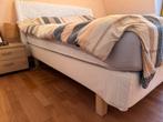 Dubbel Bed, Huis en Inrichting, Slaapkamer | Bedden, Ophalen, Gebruikt, Beige, Tweepersoons