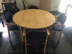 Tafel met 4 stoelen, Huis en Inrichting, Tafels | Eettafels, Ophalen, Gebruikt, Vier personen, Rond