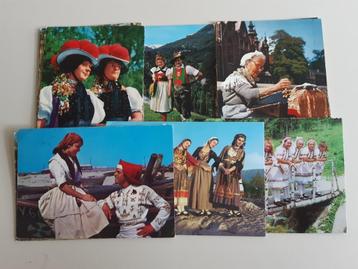 Postkaarten "Klederdrachten" diverse landen