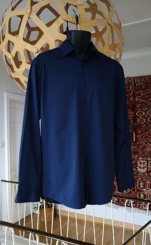 nieuw  Seidensticker Performance donkerblauw hemd, sz 40, Kleding | Heren, Overhemden, Nieuw, Halswijdte 39/40 (M), Blauw, Ophalen of Verzenden