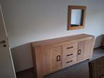 Komplete eetkamer/salon mass.hout in goede staat + zetel 3+2, Huis en Inrichting, Ophalen