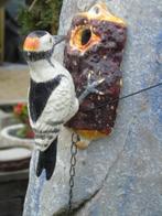 HEURTOIR PIC OISEAU , pivert en fonte patinée couleurs, Jardin & Terrasse, Décoration murale de jardin, Enlèvement, Neuf