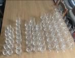 60 kristallen glazen. Verschillende formaten., Verzamelen, Glas en Drinkglazen, Ophalen, Gebruikt