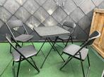 Table avec 4 chaises exterieur, Enlèvement, Utilisé, Sets de jardin