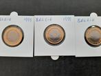 Belgie/Belgique 3 munten 1 euro Albert II 1999, Setje, Ophalen of Verzenden, België, 1 euro
