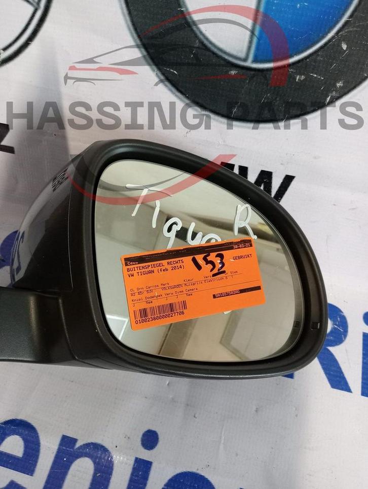 Vw Tiguan Buitenspiegel Rechts 2014, Auto-onderdelen, Spiegels, Volkswagen, Gebruikt, Ophalen of Verzenden