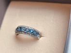 Nieuw - 18k witgoud vergulde ring met zeldzame tanzaniet, Ophalen of Verzenden, Blauw