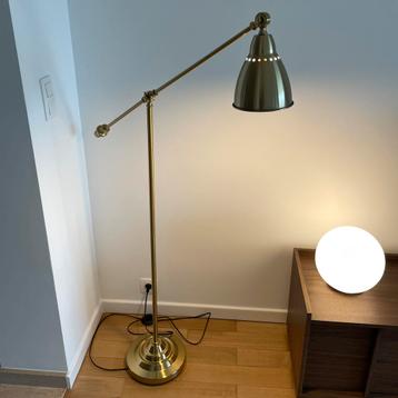 Lampe sur pied en laiton, Enlèvement, Comme neuf, Métal