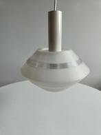 Retro vintage hanglamp wit en zilver, Gebruikt, Ophalen of Verzenden, Retro, Minder dan 50 cm