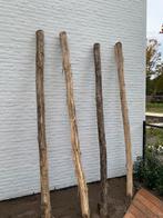 4 nieuwe robinia palen geschild, Tuin en Terras, Palen, Balken en Planken, Ophalen, Nieuw, 250 cm of meer, Palen