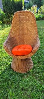 rieten fauteuil vintage, Huis en Inrichting, Fauteuils, Ophalen
