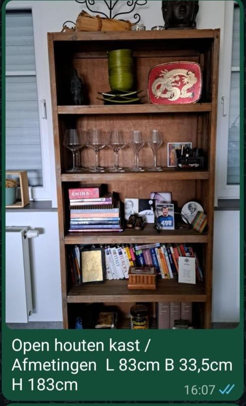 Open houten boeken(of kleer)kast, Huis en Inrichting, Kasten | Kleerkasten, Ophalen
