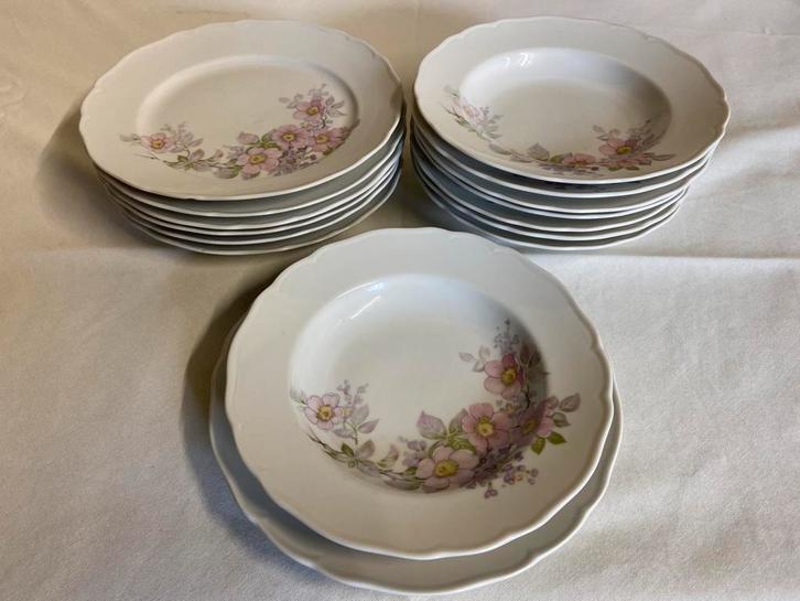 Compleet 6-delig antiek porseleinen servies, Antiquités & Art, Antiquités | Services (vaisselle) complet, Enlèvement