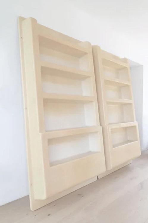 MEUROP ELSA wandplanken - vintage ruimtetijdperk 70', Huis en Inrichting, Kasten | Wandmeubels, Gebruikt, 200 cm of meer, Minder dan 150 cm