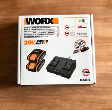 2batterie chargeur workx outil 20v 2.