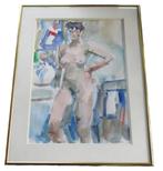 Naakte vrouw , Albert De Deken ( 1915 - 2003) Aquarel, Antiek en Kunst, Ophalen of Verzenden