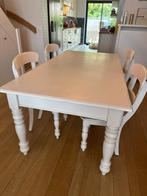 tafel en 4 stoelen, Maison & Meubles, Rectangulaire, Autres essences de bois, Enlèvement, Utilisé