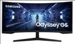 Samsung Odyssey Gaming Monitor G5 UWQHD Curved 34", Computers en Software, Monitoren, VA, Zo goed als nieuw, DisplayPort, Ultrawide