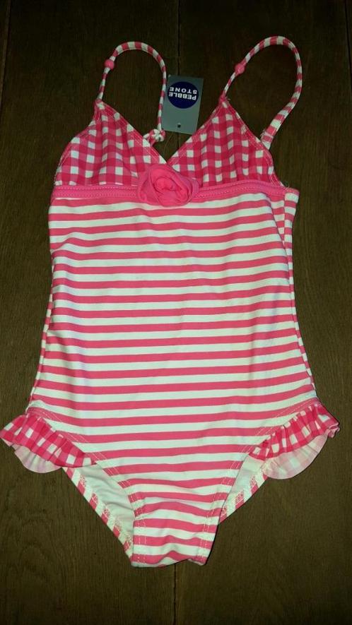 NIEUW Roze gestreept badpak verstelbare bandjes maat 116, Kinderen en Baby's, Kinderkleding | Kinder-zwemkleding, Nieuw, Badpak