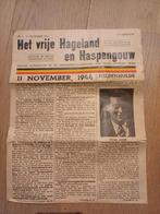 Oorlogskrant (WO2) Vrije Hageland en Haspengouw, Diverse auteurs, Ophalen of Verzenden, 20e eeuw of later, Gelezen