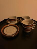 Rörstrand 4 koffietassen + ondertas handgeschilderd, Antiek en Kunst, Ophalen