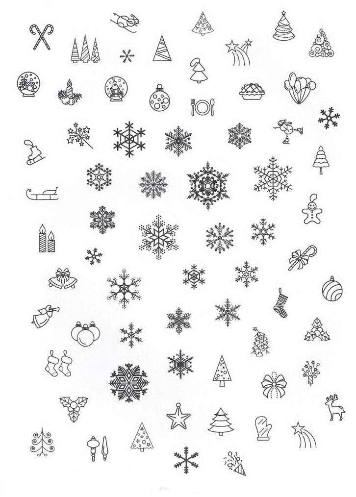 Stickers : Kerst Kerstmis - winter - Nieuwjaar - NIEUW, Diversen, Kerst, Nieuw, Ophalen of Verzenden