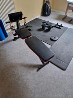 Multifunctionele zitbank en dumbbells 2x15kg, Sport en Fitness, Fitnessmaterialen, Ophalen of Verzenden, Zo goed als nieuw