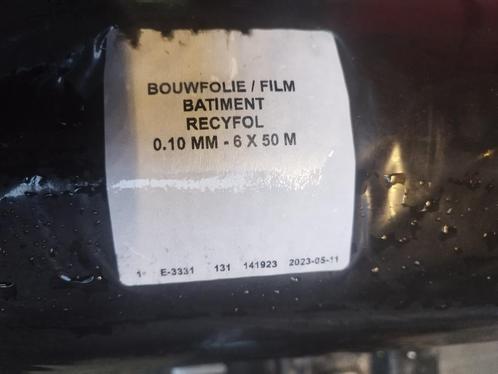 Bouwfolie - 50x6M x 0,1 mm - donkergrijs/zwart, Doe-het-zelf en Bouw, Zeil en Folie, Nieuw, Folie, 15 m² of meer, Ophalen