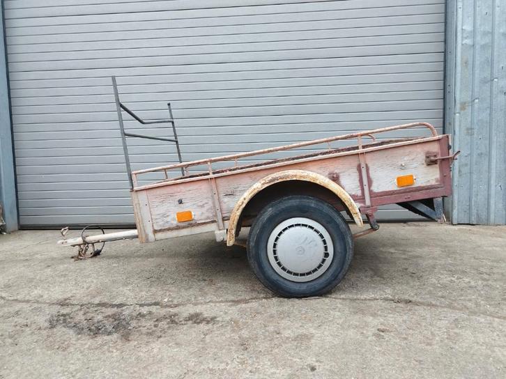 Remorque - essieu simple - 185 x 130 cm, Autos : Divers, Remorques, Utilisé, Enlèvement